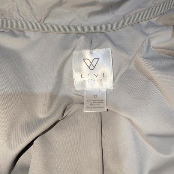 Living Active Like New Winter White Windbreaker Size 22 - Picture 6 of 8